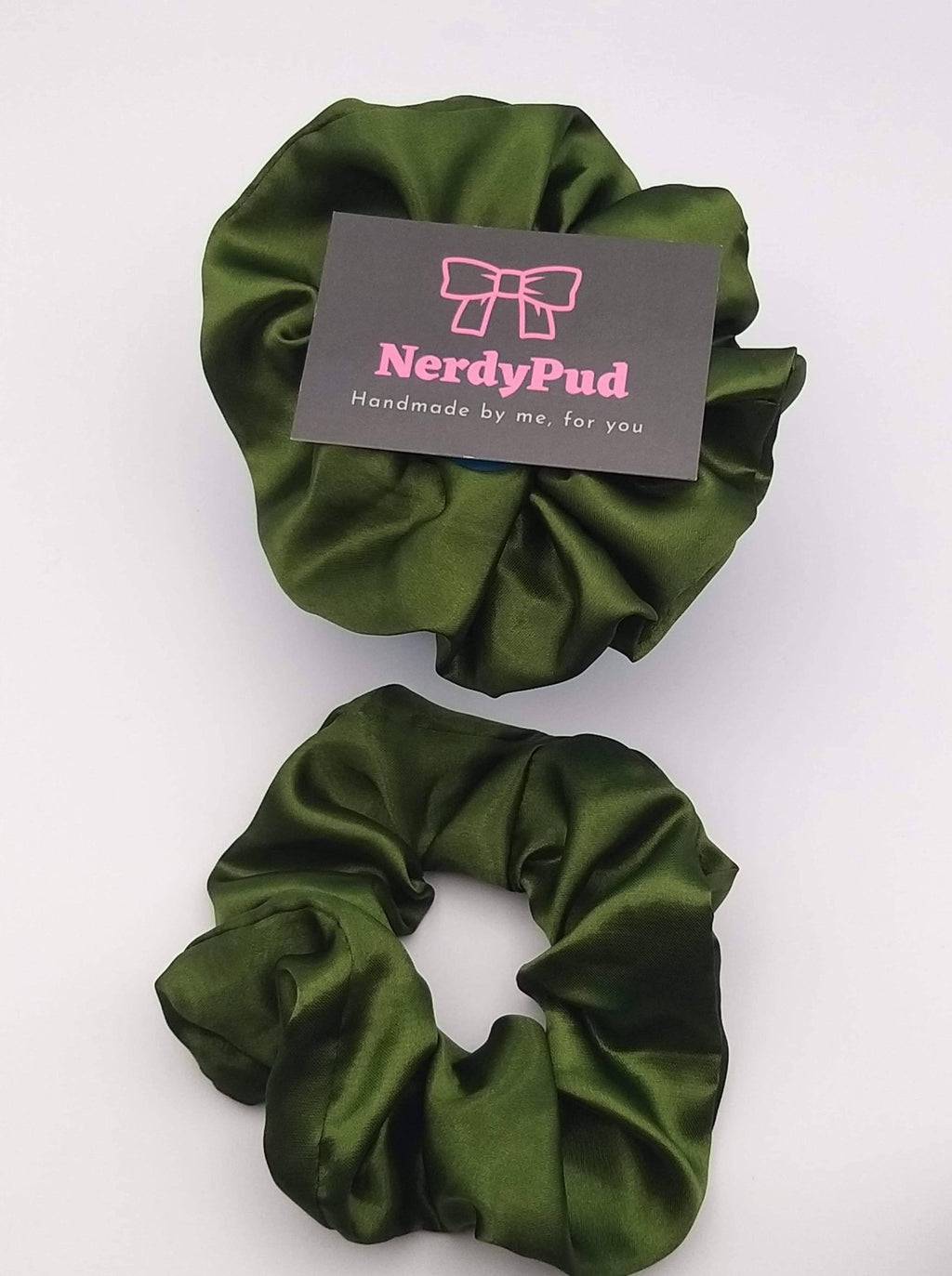 Olive Satin Scrunchie - All Good Things