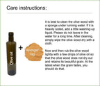 Olive wood mezzaluna, double stainless steel blade - All Good Things