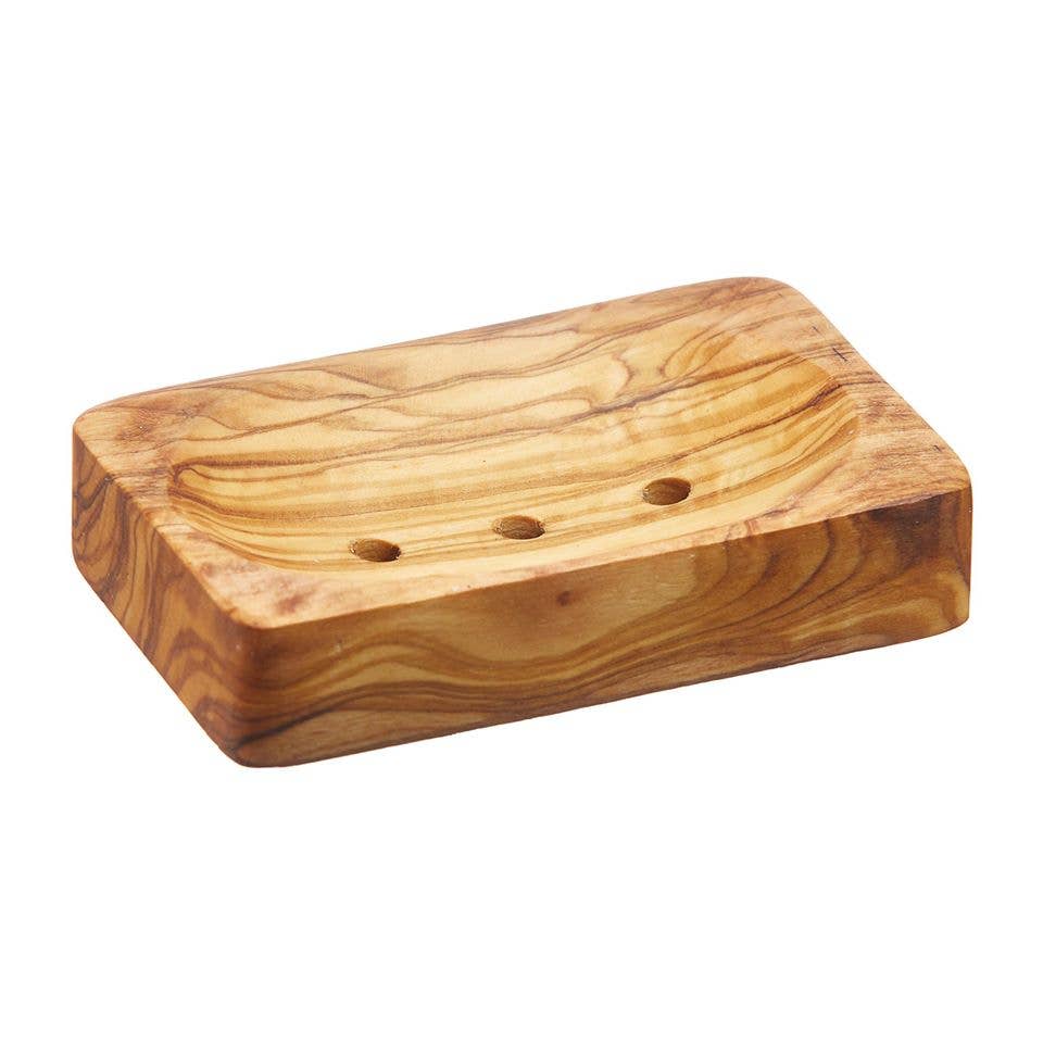 Olive Wood Soap Dish - Rectangle - All Good Things