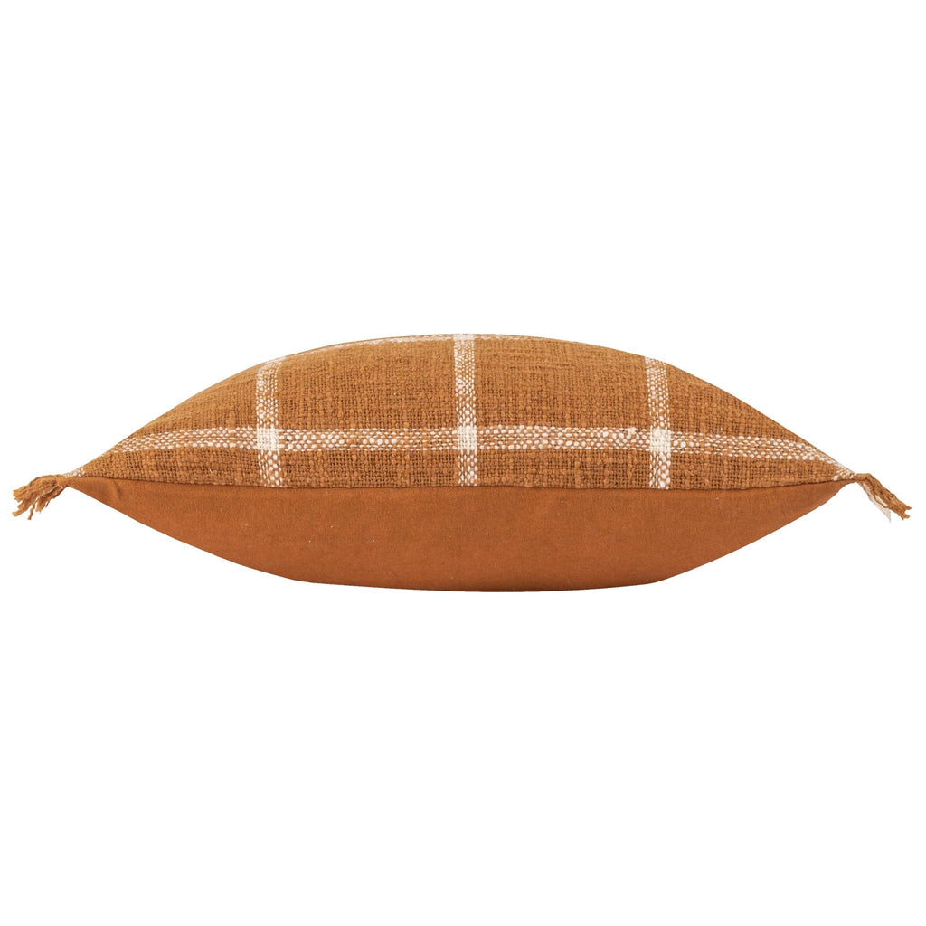 Orange Check Beni Cushion - All Good Things