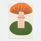 Orange Frilly Mushroom Stand - Up Card - All Good Things