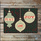 Peace Love Joy Metal Sign – Vintage Christmas Ornament Art: 6x8inch - All Good Things