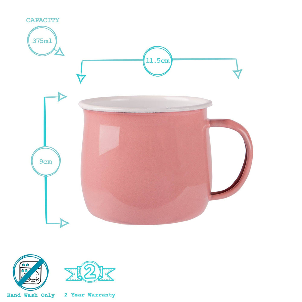 Pink Enamel Belly Mug - All Good Things