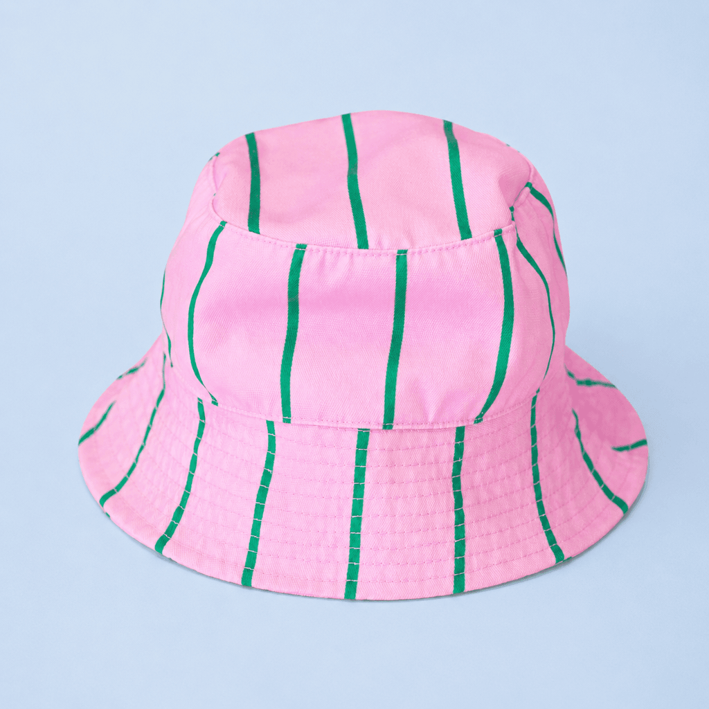Pink & Green Striped Bucket Hat - All Good Things