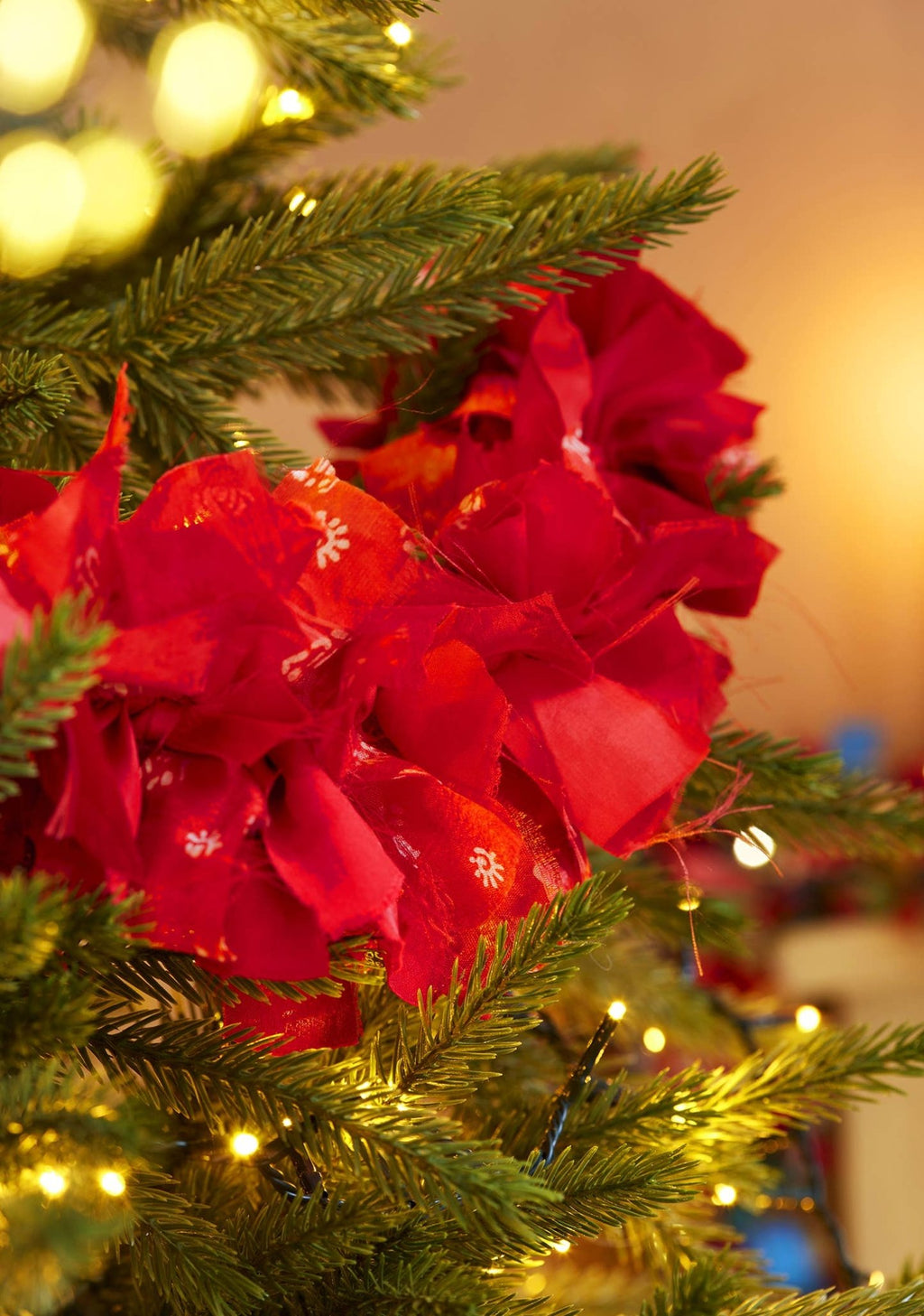Recycled Sari Eco Tinsel Garland - Pink - All Good Things