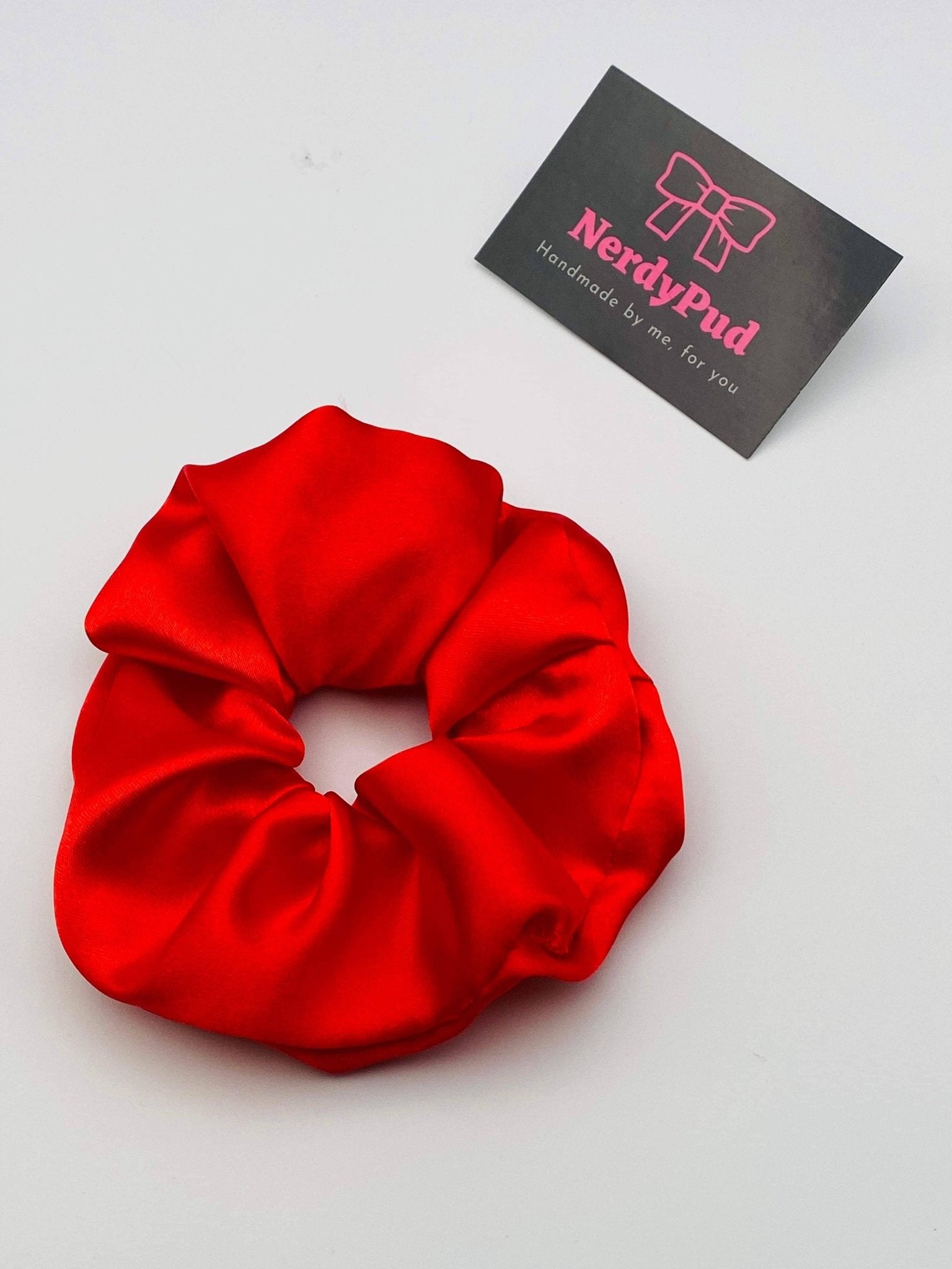 Red Satin Scrunchie - All Good Things