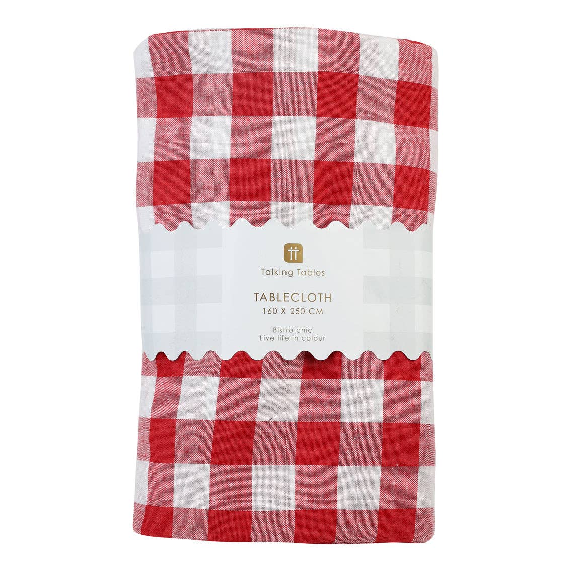 Red & White Cotton XL Gingham Tablecloth | 160cm x 250cm | Christmas Decor - All Good Things