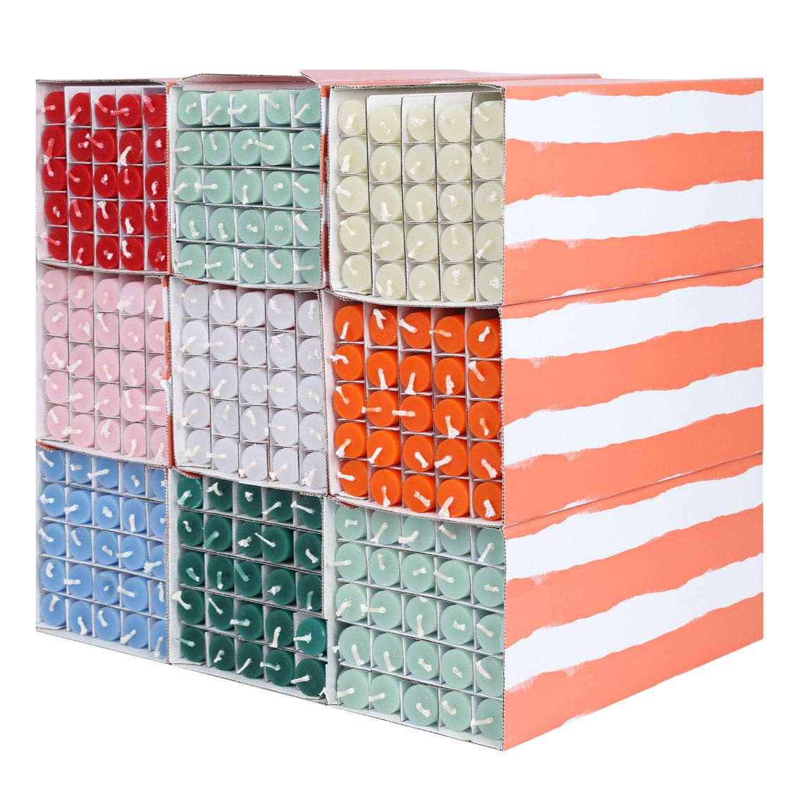 Red & White Stripe Straight Dinner Candles - Display | Home Decor | - All Good Things