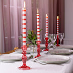 Red & White Stripe Straight Dinner Candles - Display | Home Decor | - All Good Things