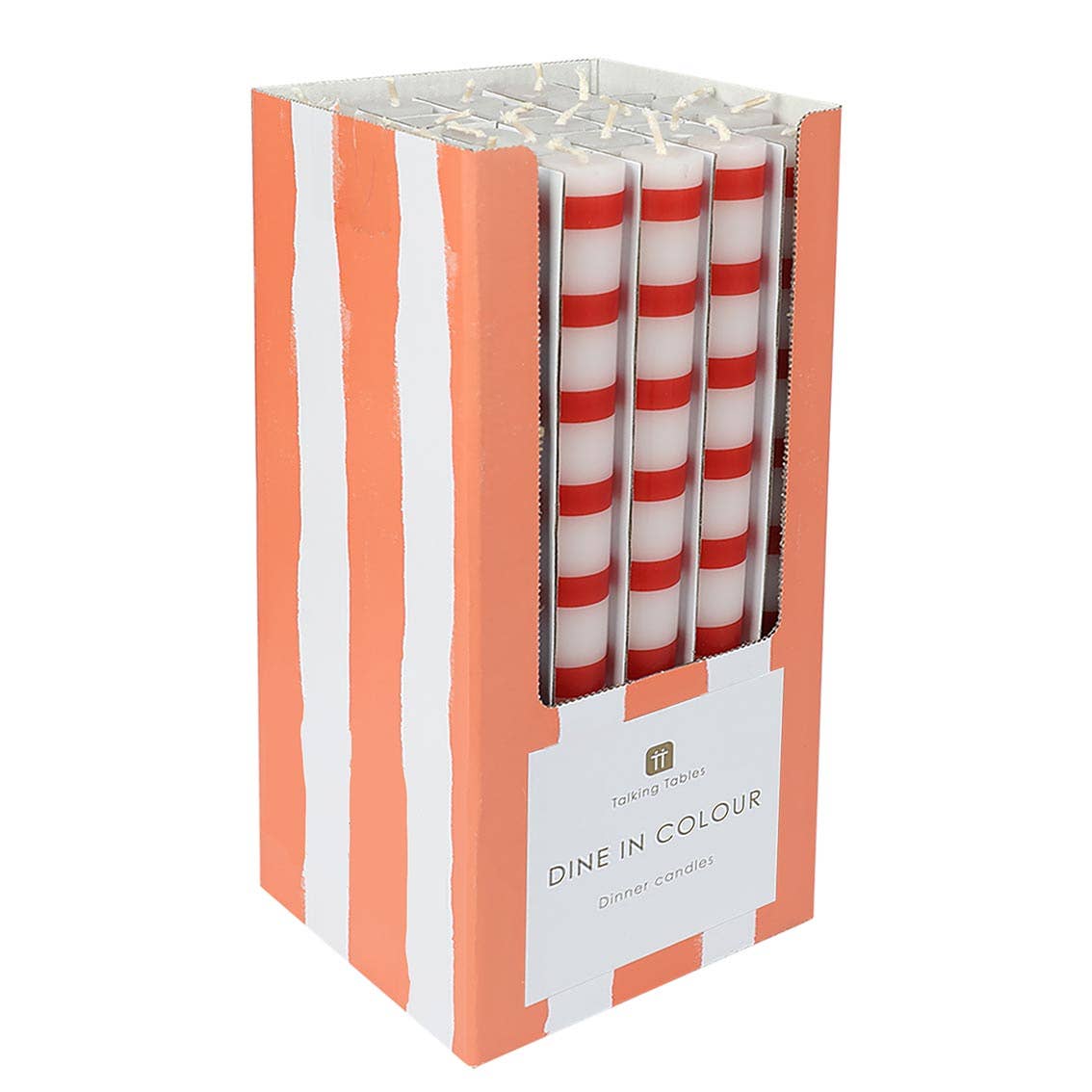Red & White Stripe Straight Dinner Candles - Display | Home Decor | - All Good Things