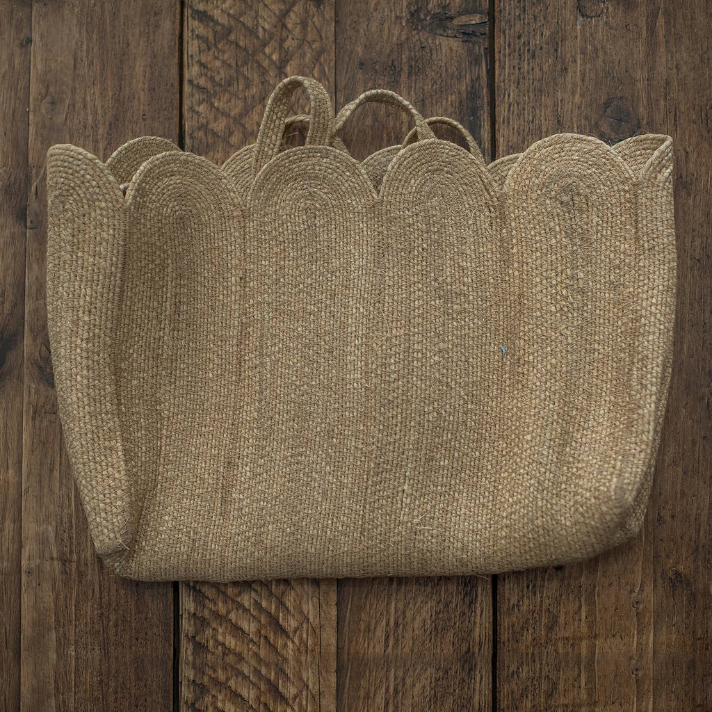 Scallop Top Natural Jute Bag - All Good Things