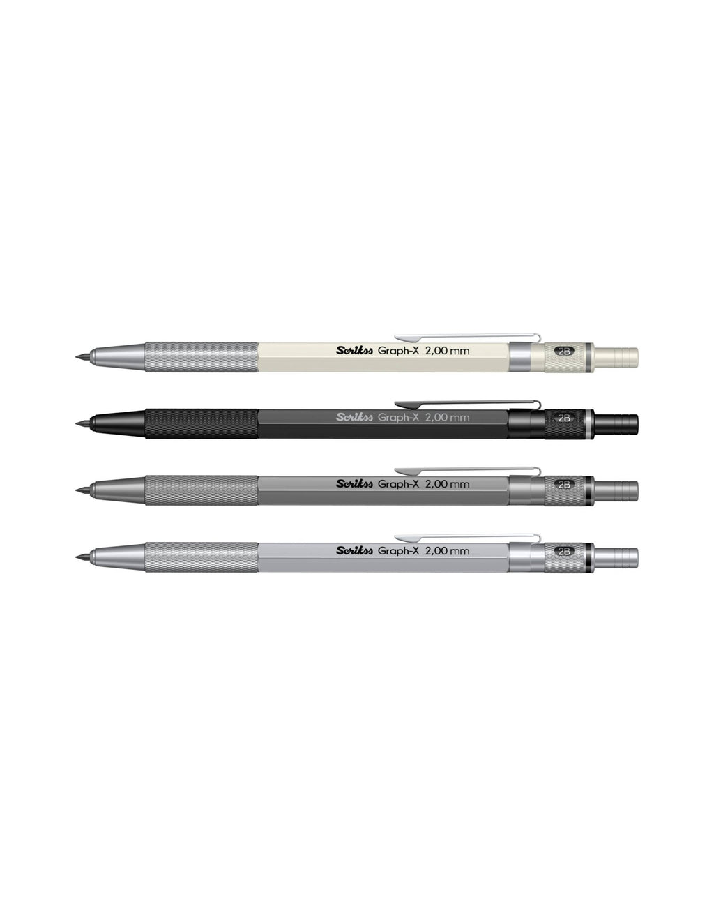 Scrikss Graph - X Mechanical Pencil 2.0mm: Satin Chrome - All Good Things
