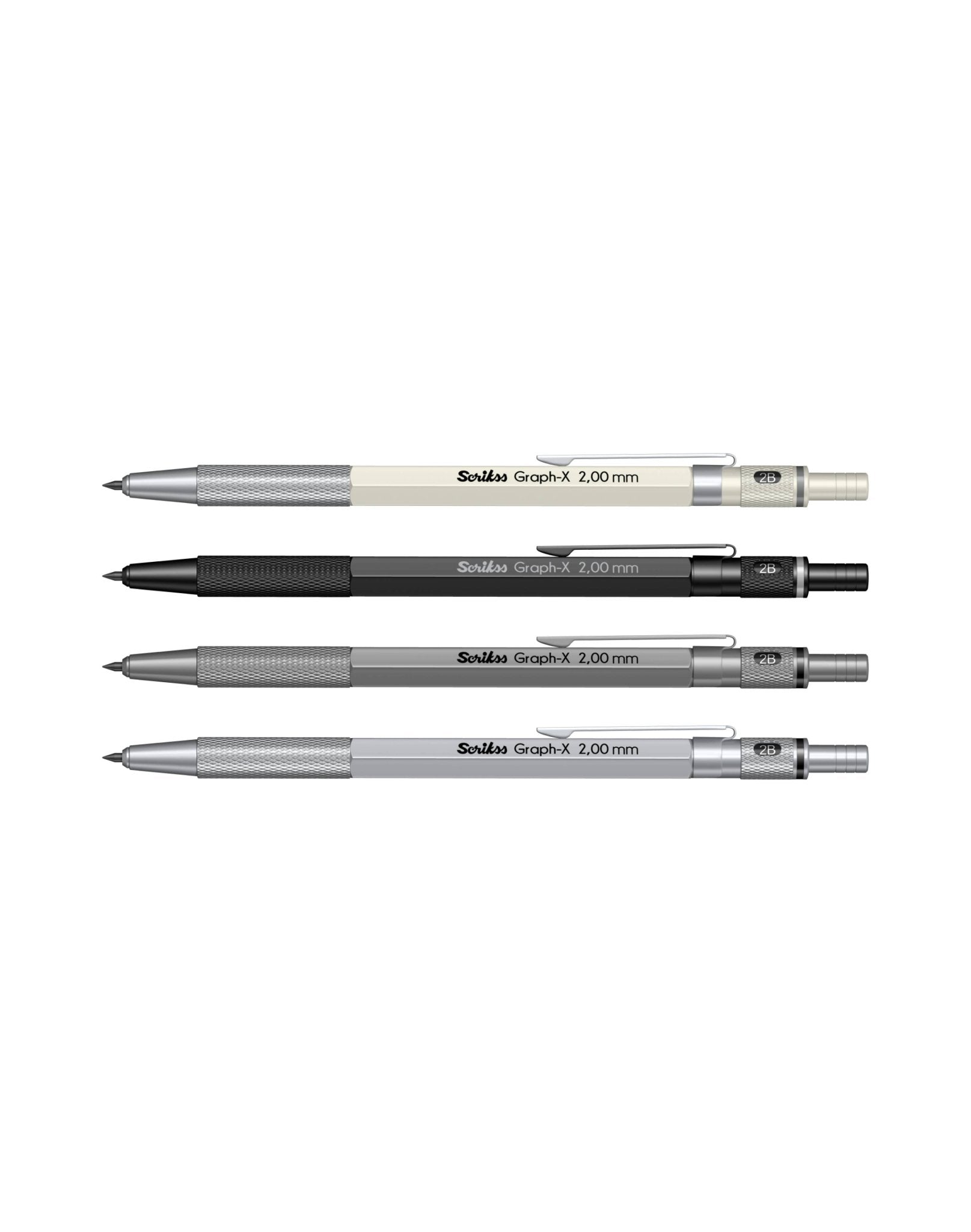 Scrikss Graph - X Mechanical Pencil 2.0mm: Satin Chrome - All Good Things
