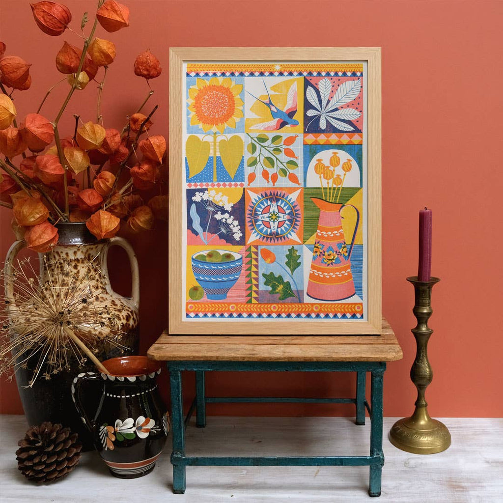 September | A3 Risograph Print, wall art | Autumn - All Good Things