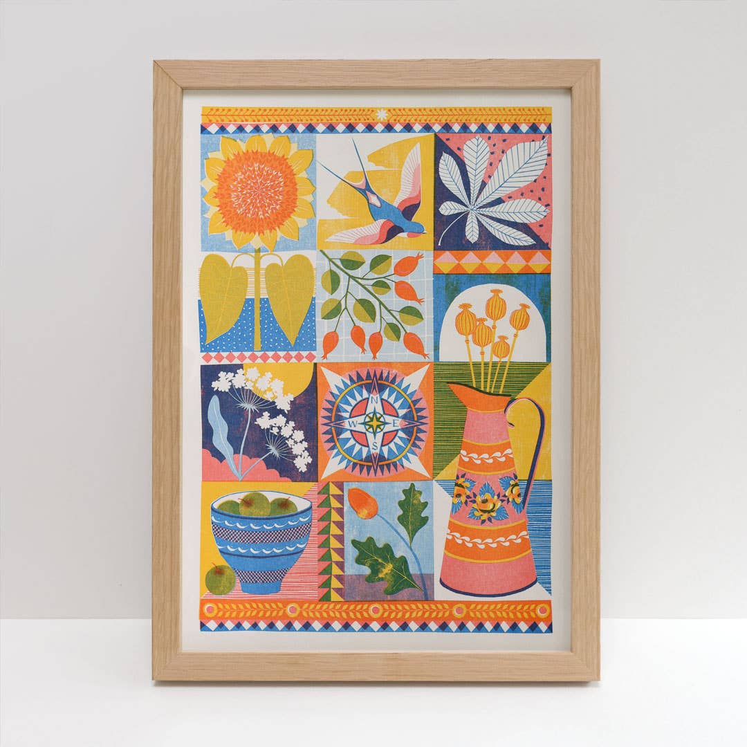 September | A3 Risograph Print, wall art | Autumn - All Good Things