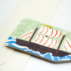 Ship in a Bottle nautical card - All Good Things