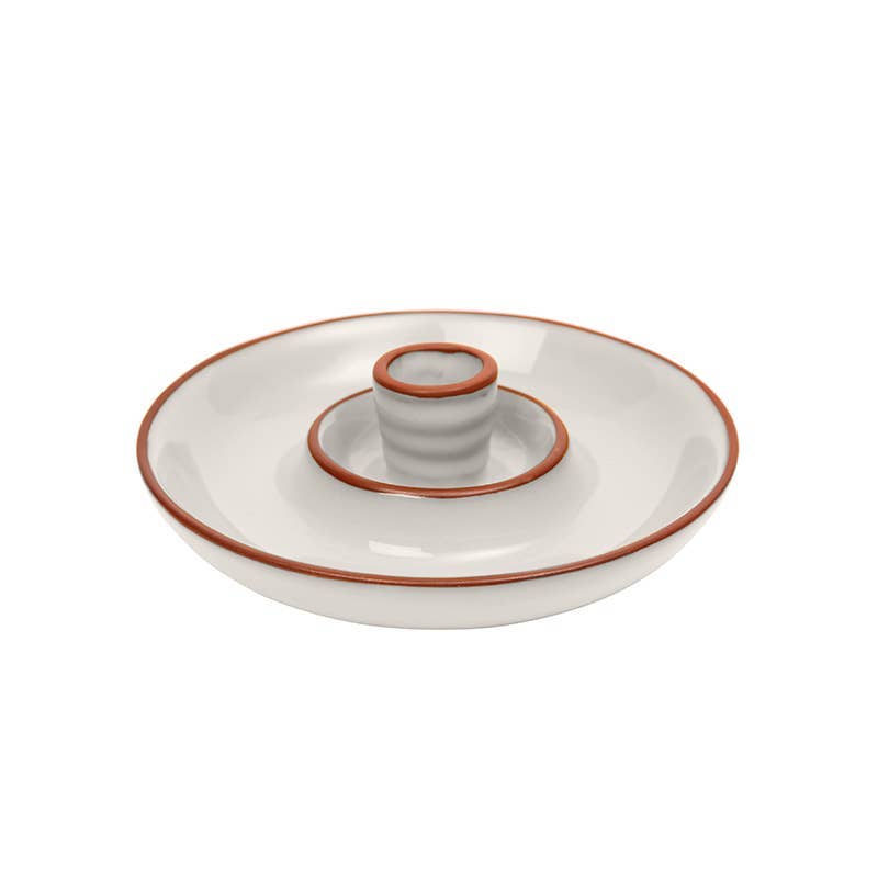 Sintra Glazed Terracotta Olive Dish - Stone - All Good Things
