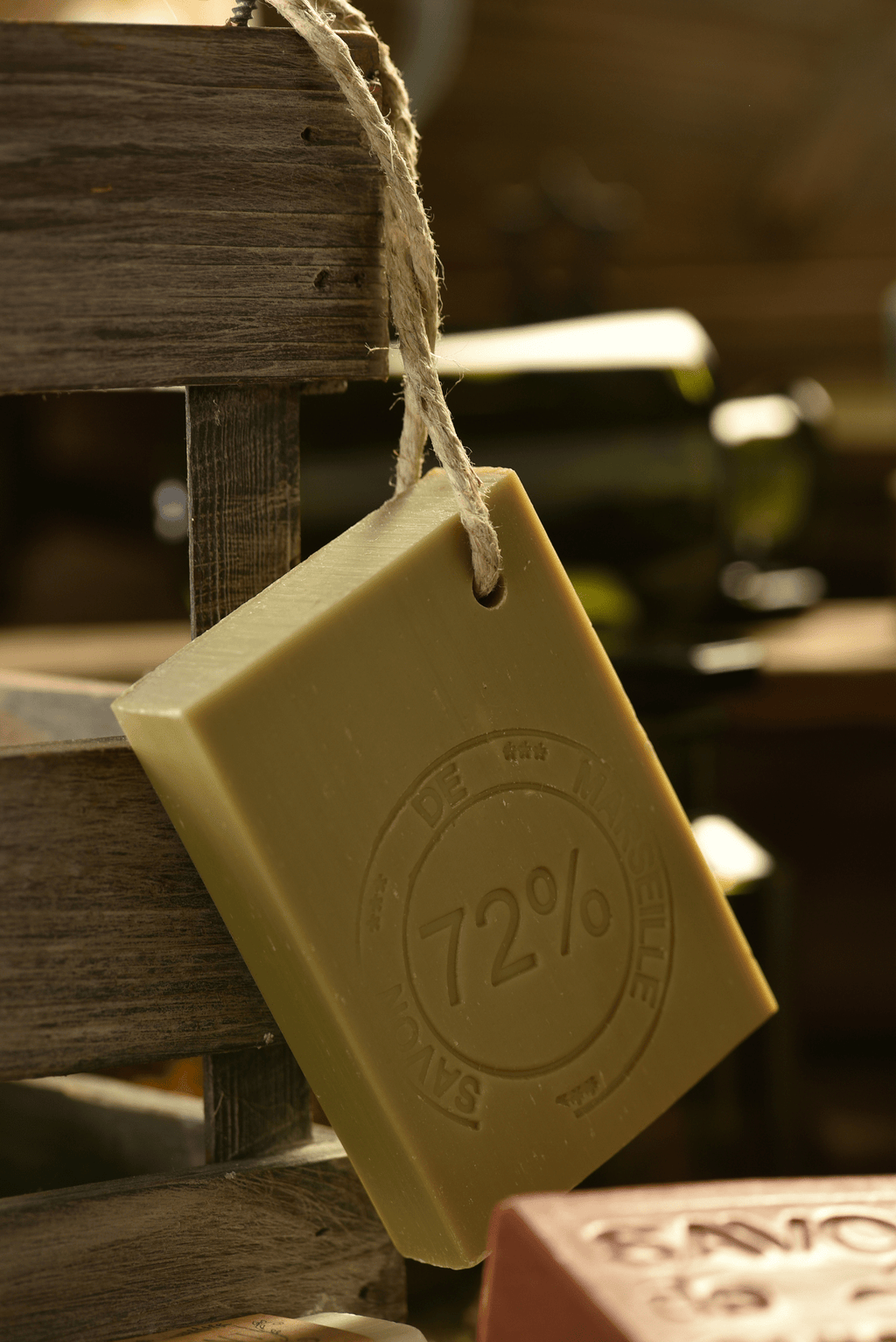 Slice of Marseille Soap on a Rope - All Good Things