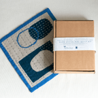 Slow Stitched Mini Quilt Kit in Linen: Indigo Blue - All Good Things