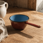 Small Enamel Milk Pan | Easy-Clean Steel | Ideal for Single Servings & Gravy - All Good Things