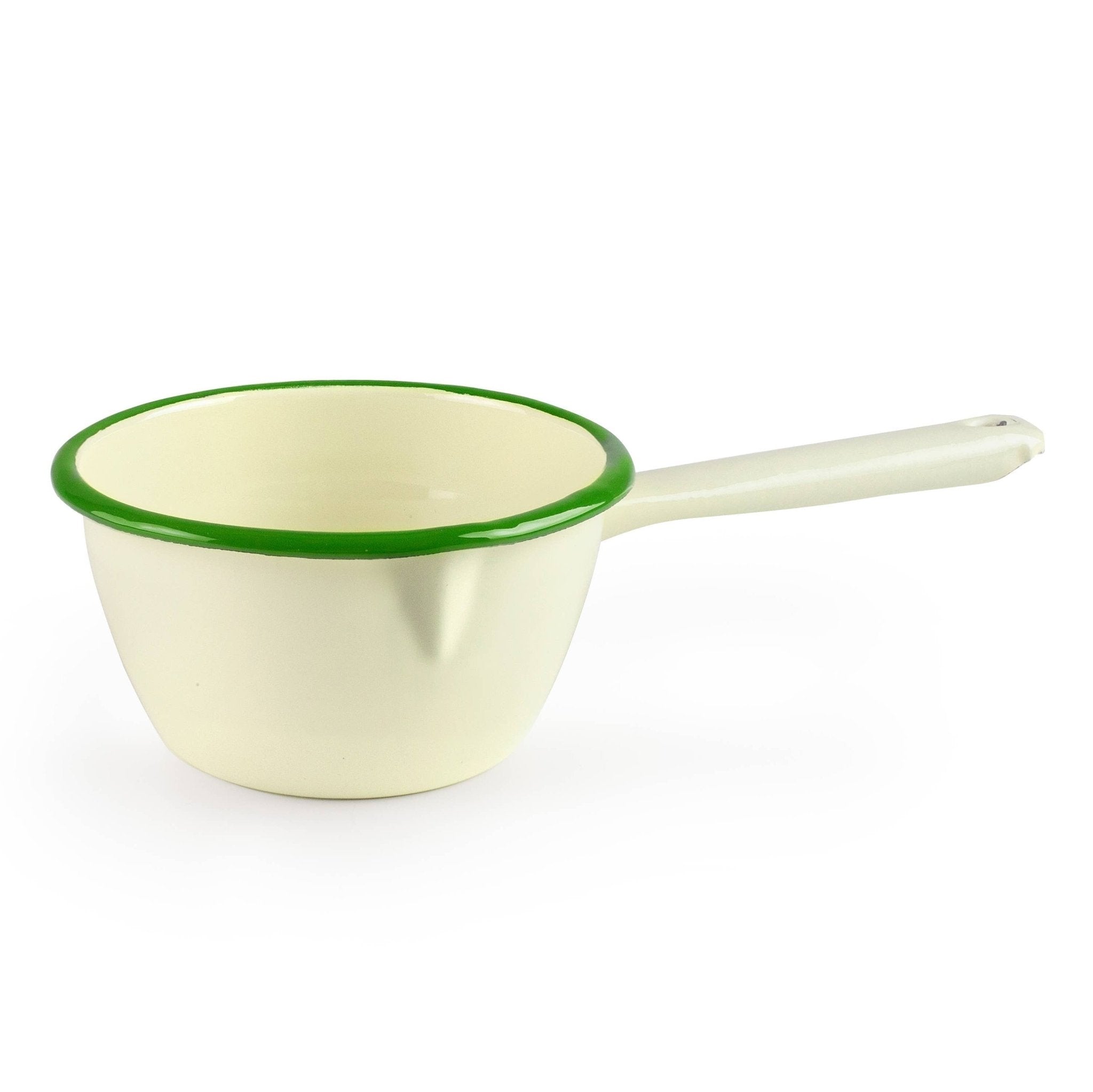 Small Enamel Milk Pan | Green | 12cm - All Good Things
