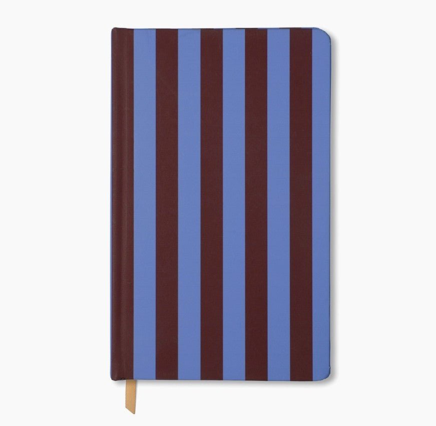 Soft Touch Journal - Purple & Nutmeg Stripe - All Good Things