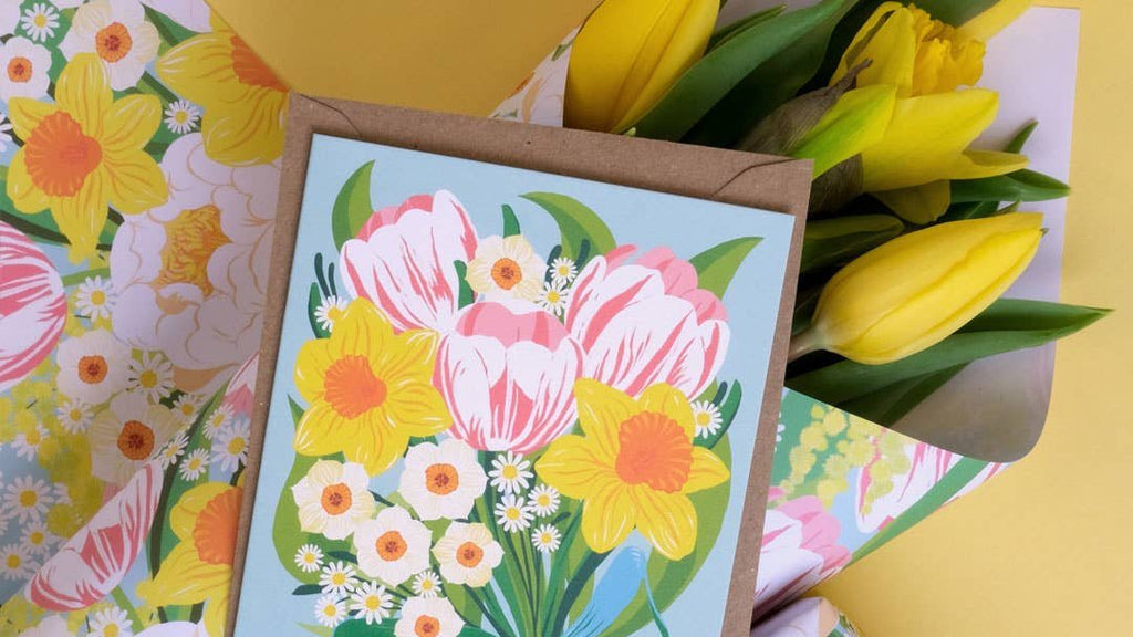 Spring Bouquet Floral Greeting Card - All Good Things