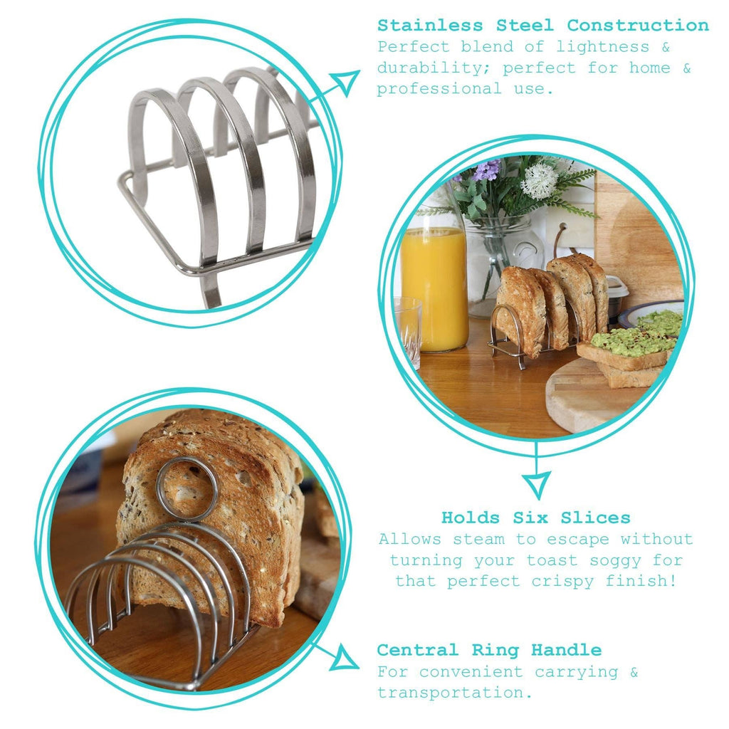 Stainless Steel Toast Rack | 6 Slices - All Good Things