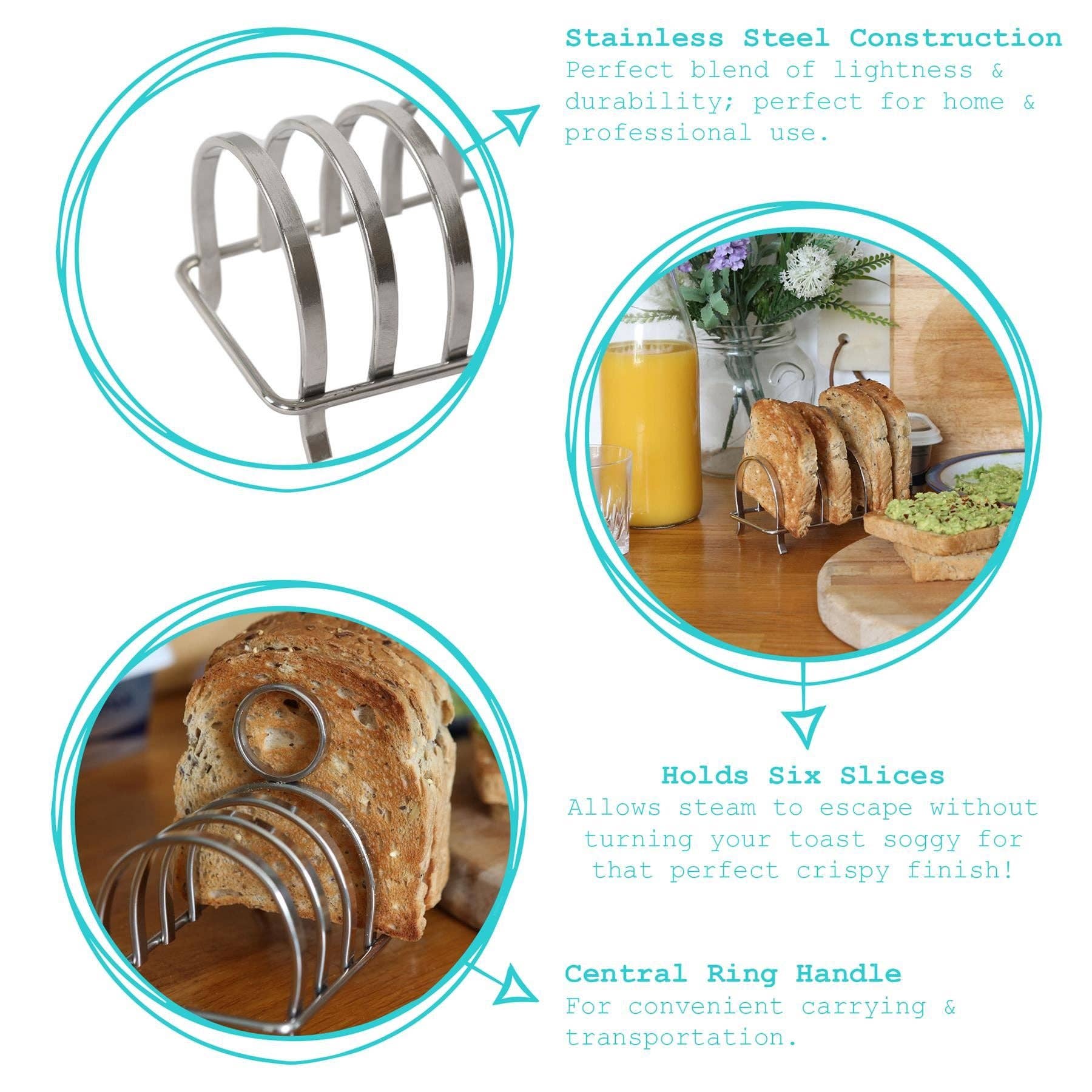 Stainless Steel Toast Rack | 6 Slices - All Good Things