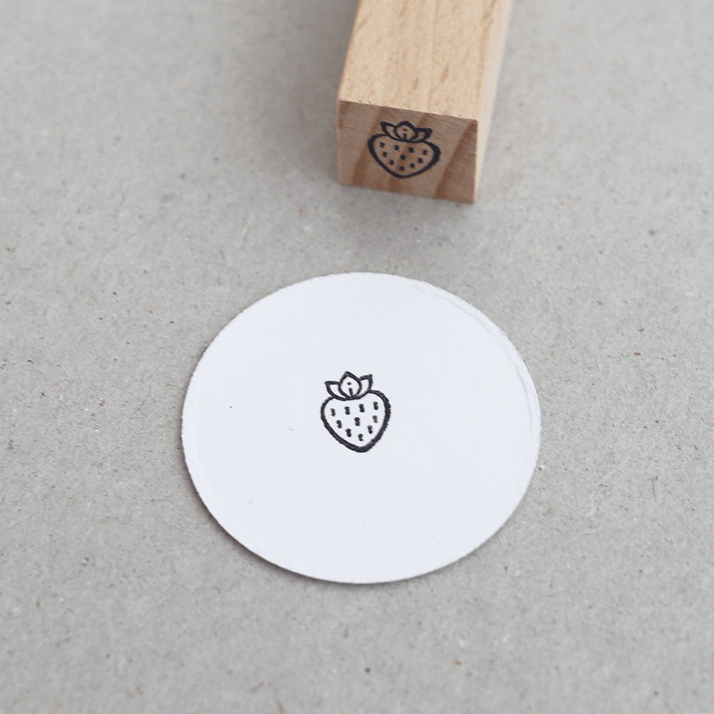 StampKitchen - Mini Rubber Stamp | Strawberry - All Good Things