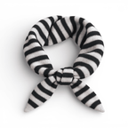 Striped Wool Blend Light Weight Triangle Neck Scarf: Navy Grey - All Good Things