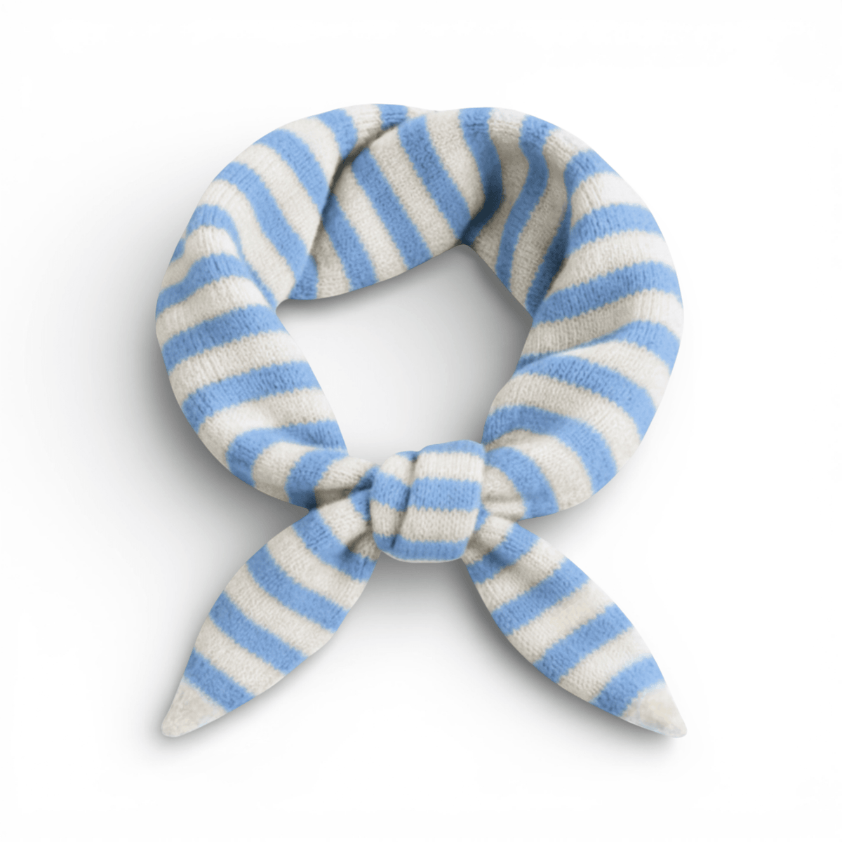 Striped Wool Blend Light Weight Triangle Neck Scarf: Navy Grey - All Good Things