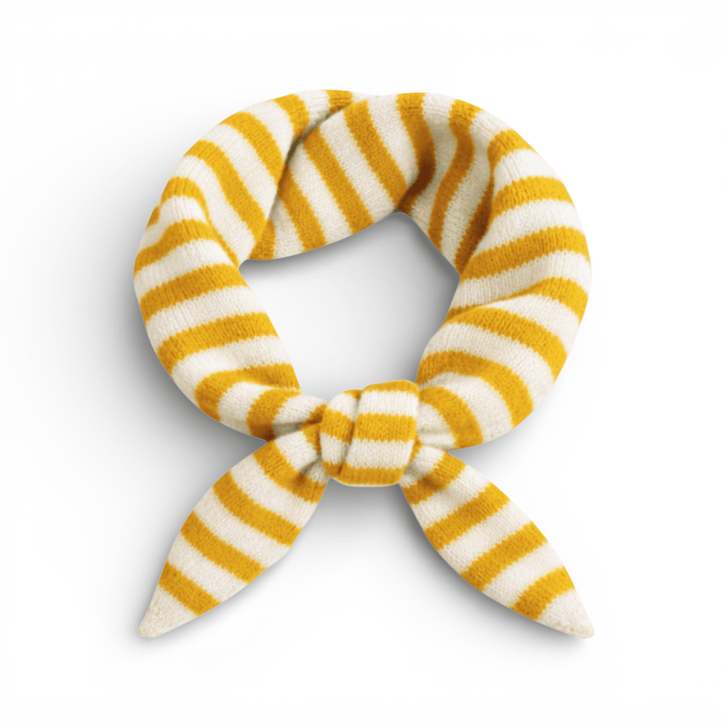 Striped Wool Blend Light Weight Triangle Neck Scarf: Navy Grey - All Good Things