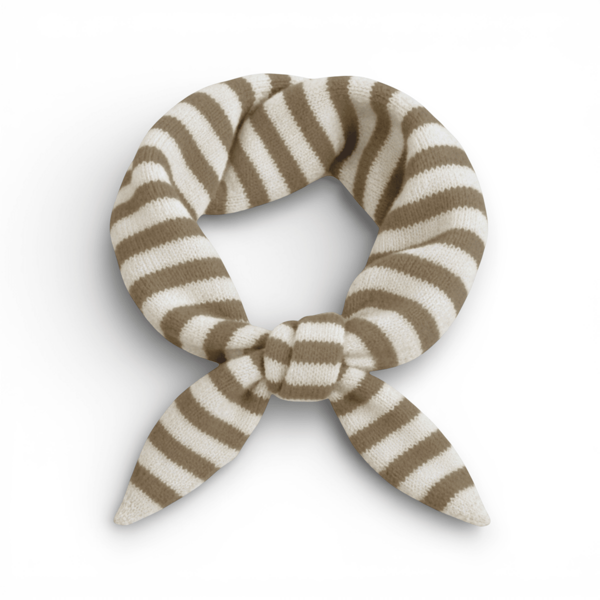 Striped Wool Blend Light Weight Triangle Neck Scarf: Navy Grey - All Good Things