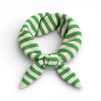 Striped Wool Blend Light Weight Triangle Neck Scarf: Navy Grey - All Good Things