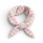 Striped Wool Blend Light Weight Triangle Neck Scarf: Red - All Good Things