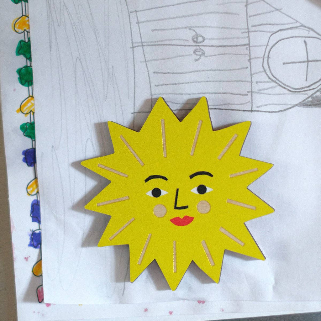 Sun Printed Wooden Fridge Magnet - All Good Things