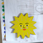 Sun Printed Wooden Fridge Magnet - All Good Things