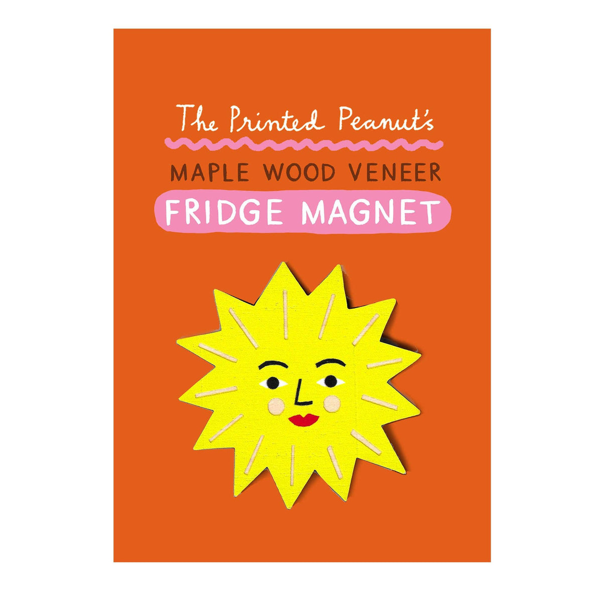 Sun Printed Wooden Fridge Magnet - All Good Things