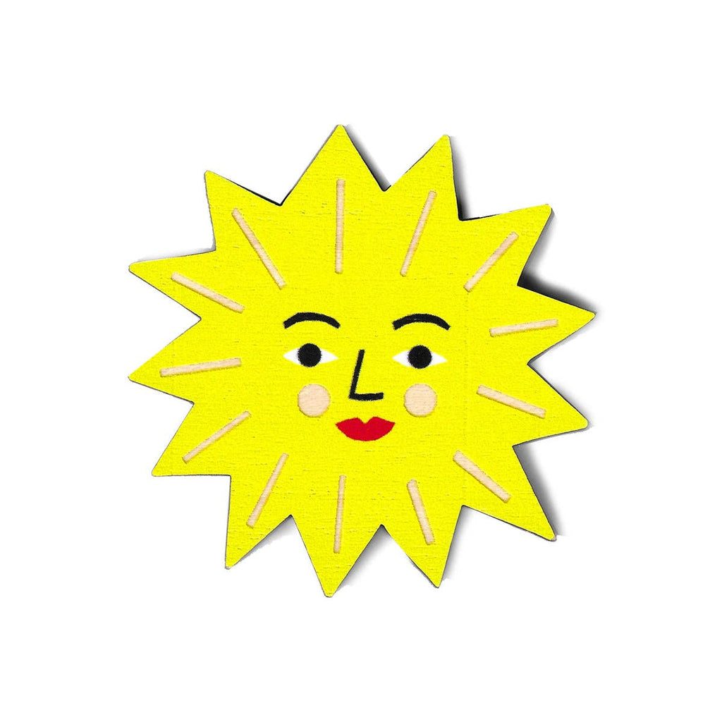 Sun Printed Wooden Fridge Magnet - All Good Things