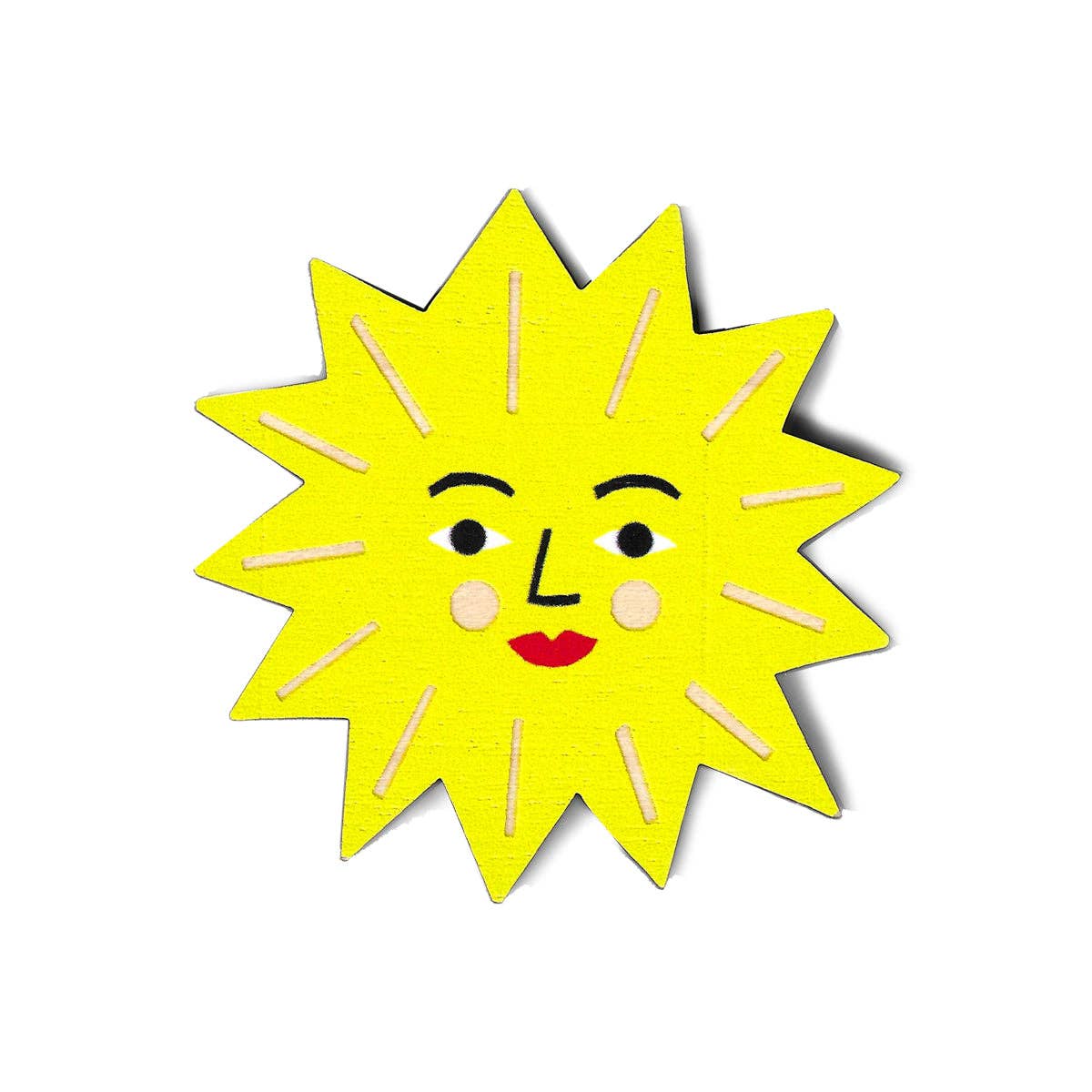 Sun Printed Wooden Fridge Magnet - All Good Things