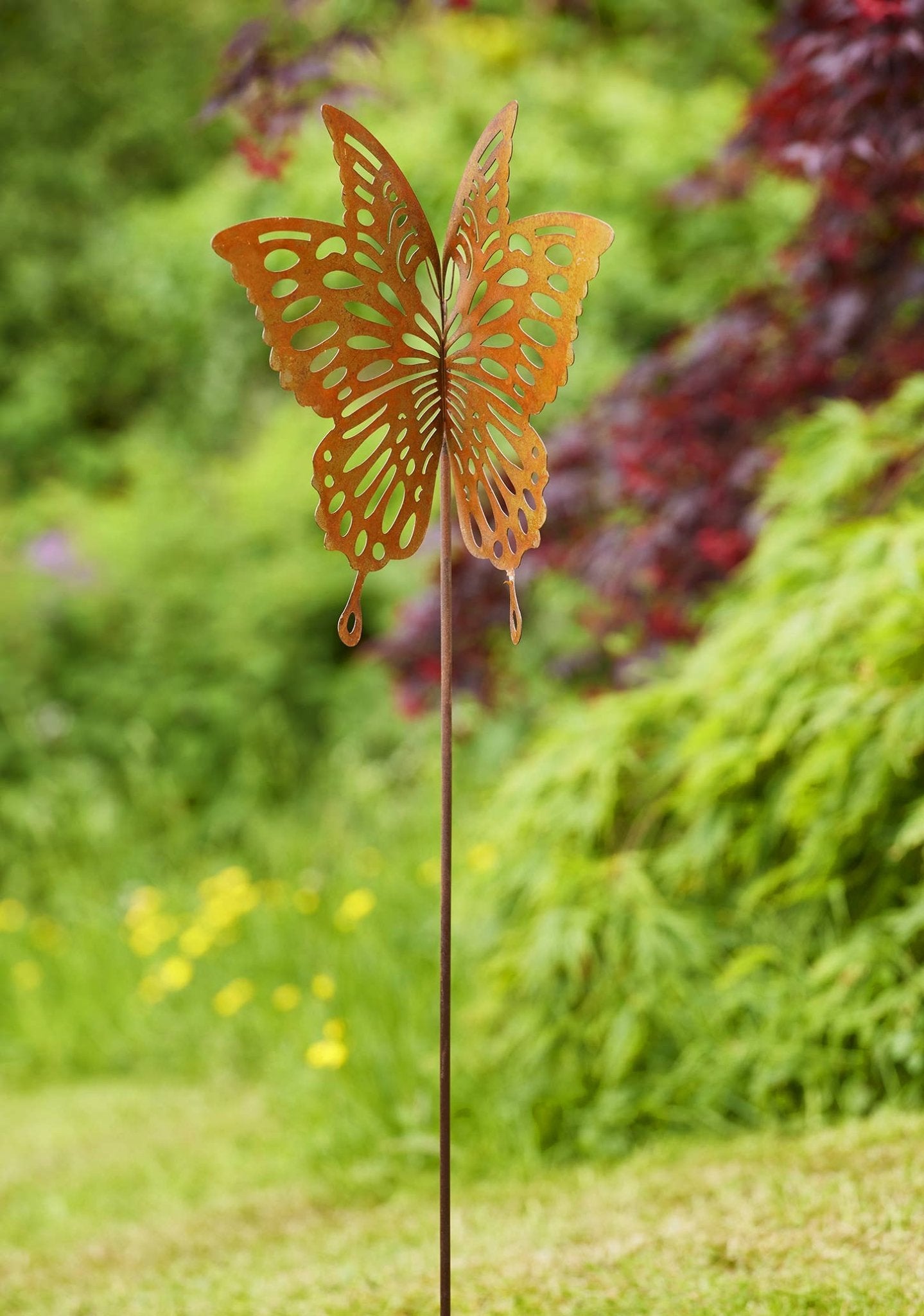 Tall Rustic Butterfly Garden Stake Butterfly - All Good Things