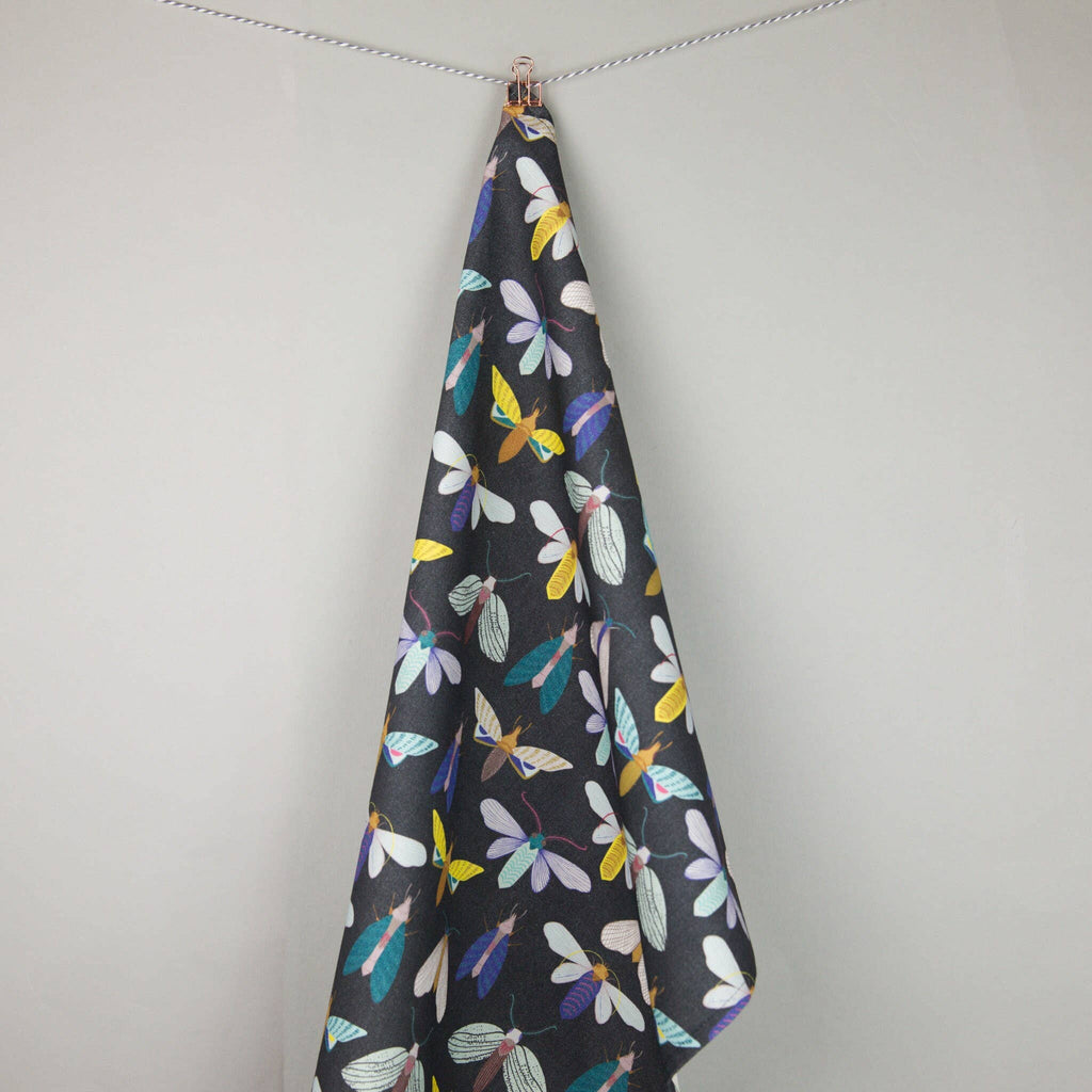 Tea Towel | Dark Moth Design | 100% Cotton - All Good Things