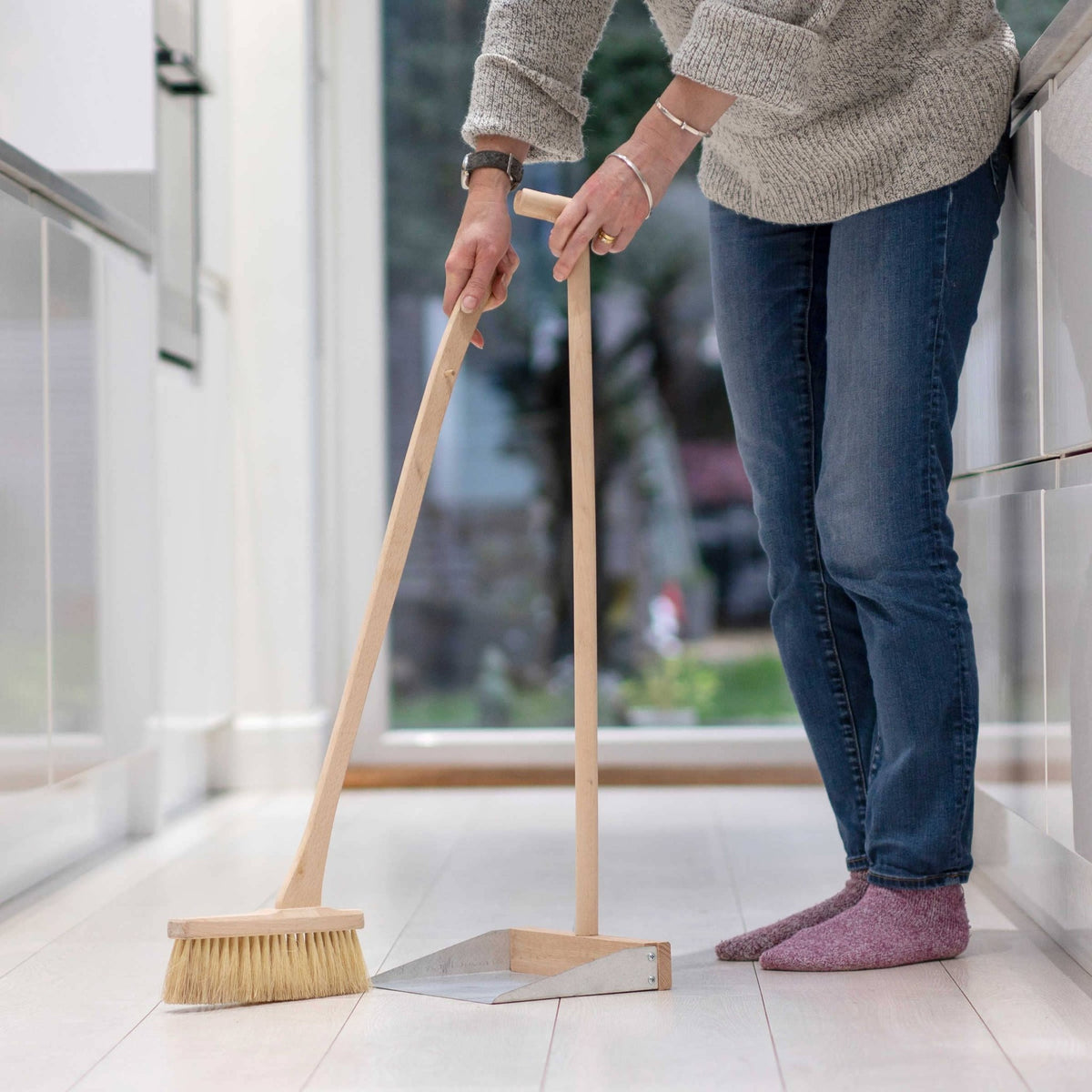 Upright Long Handle Dustpan & Brush | Eco-Friendly  - All Good Things