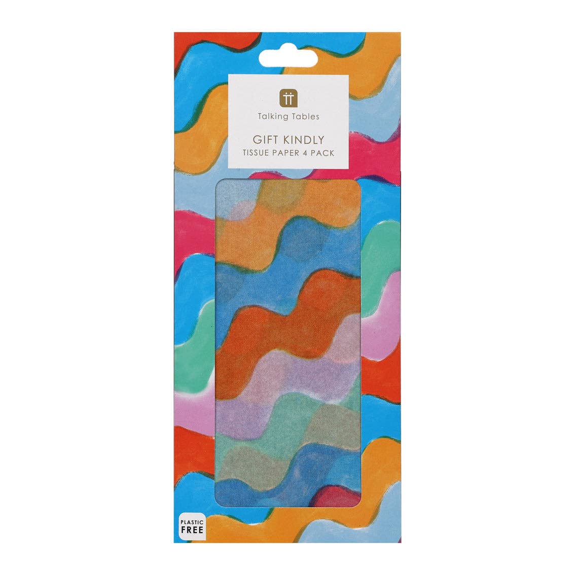 Wavy Multicolour Tissue Paper - 4 Sheets | Party Gift Wrap | - All Good Things