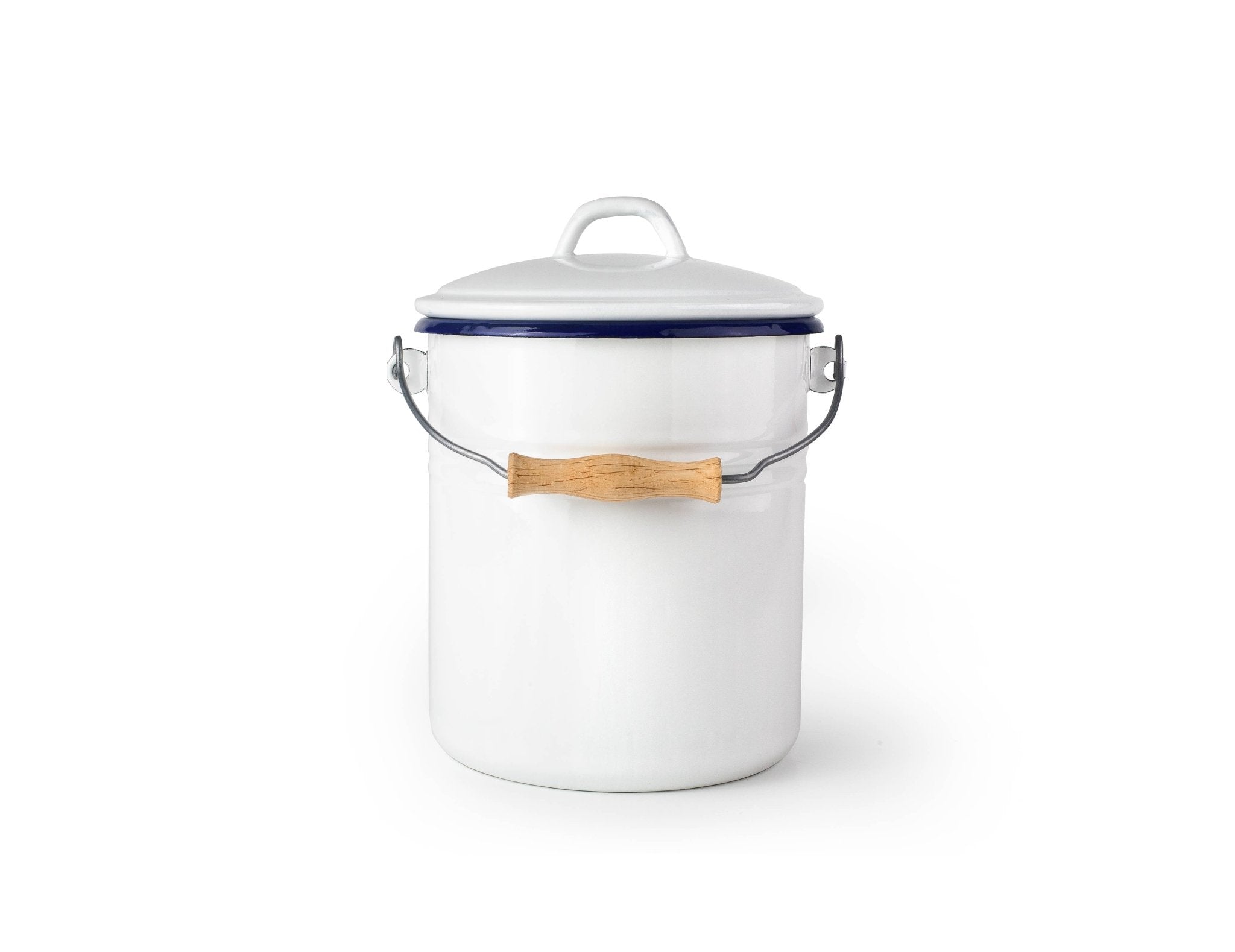 White Compost Bucket With Lid 4 Lt - All Good Things