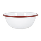 White Enamel Bowl - 16cm - Red - All Good Things