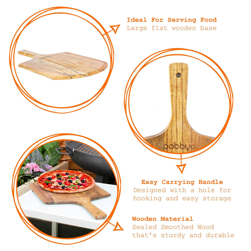 Wooden Pizza Peel | 30cm - All Good Things