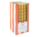 Yellow Striped Dinner Candles - All Good Things