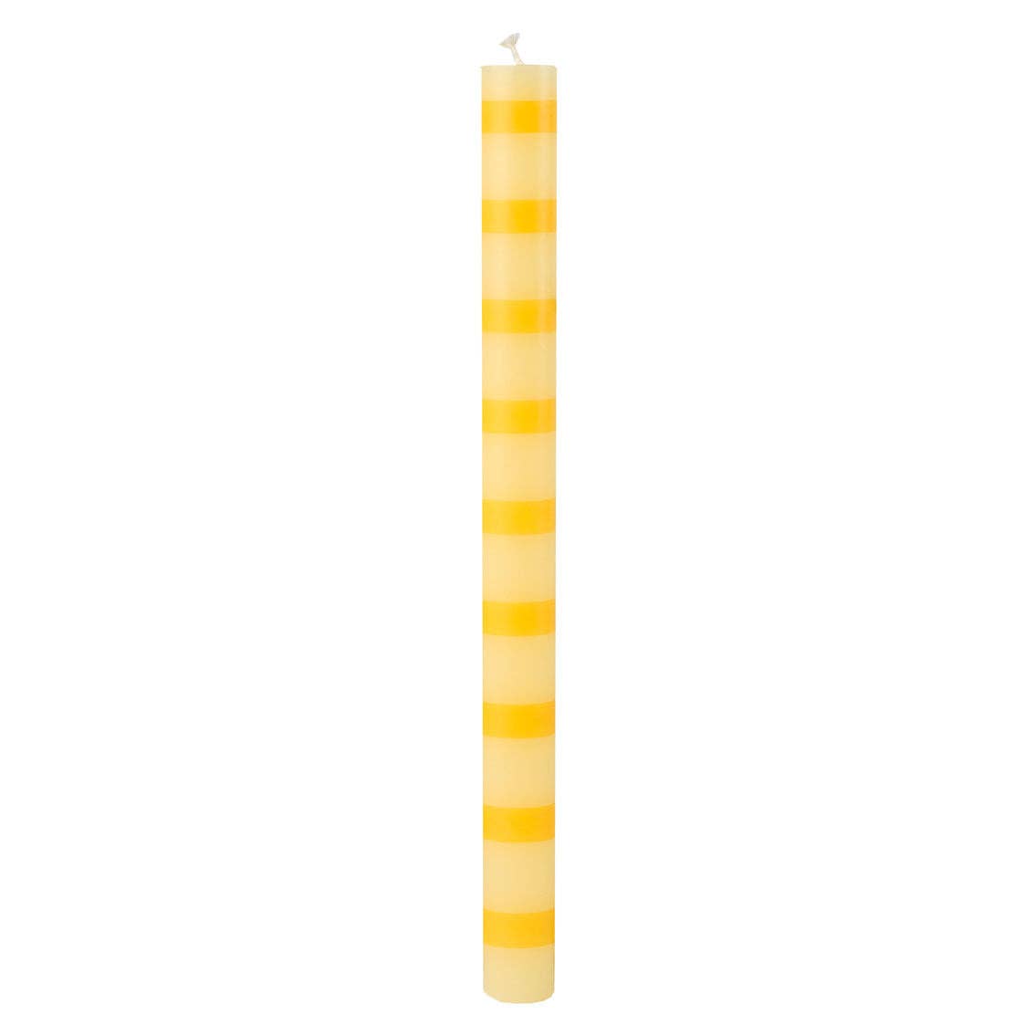 Yellow Striped Dinner Candles - All Good Things